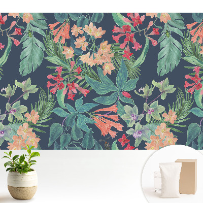 Tapeta do obyvaku Exotická flóra, elegantní barvy
