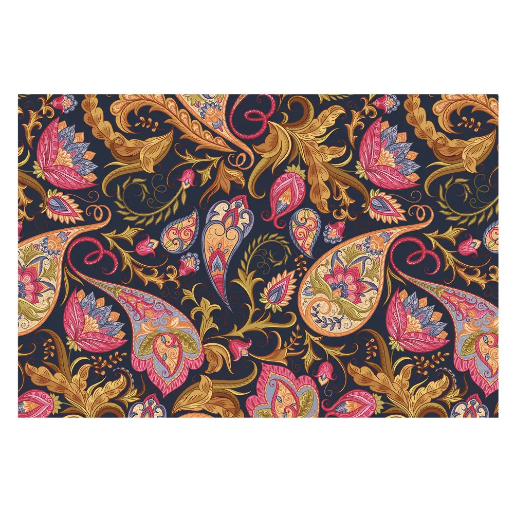 Tapeta do obyvaku Květinový paisley vzor barevný elegantní