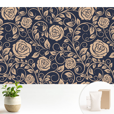Tapeta na zeď Klasické růže na tmavě modré