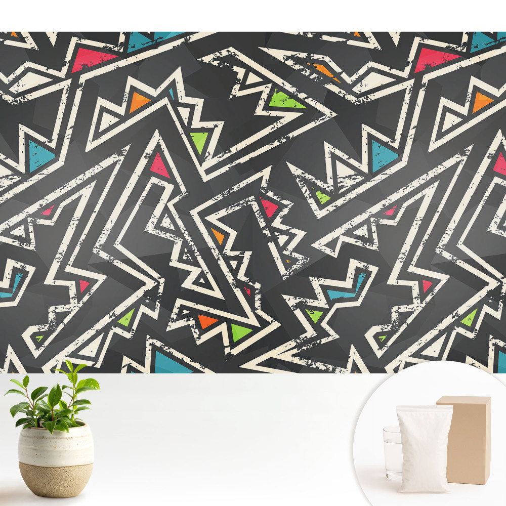 Samolepící tapeta s cikcakovým vzorem v plných barvách