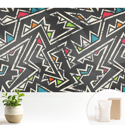 Samolepící tapeta s cikcakovým vzorem v plných barvách