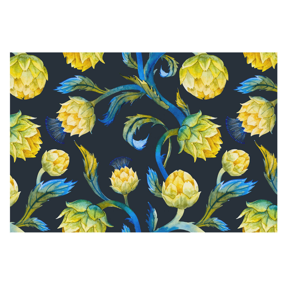Tapeta do obyvaku Akvarel květiny elegance živost