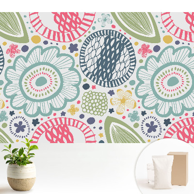 Tapeta Moderní květinové a geometrické vzory