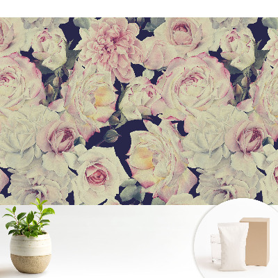 Tapeta s romantickým květinovým opakujícím se vzorem