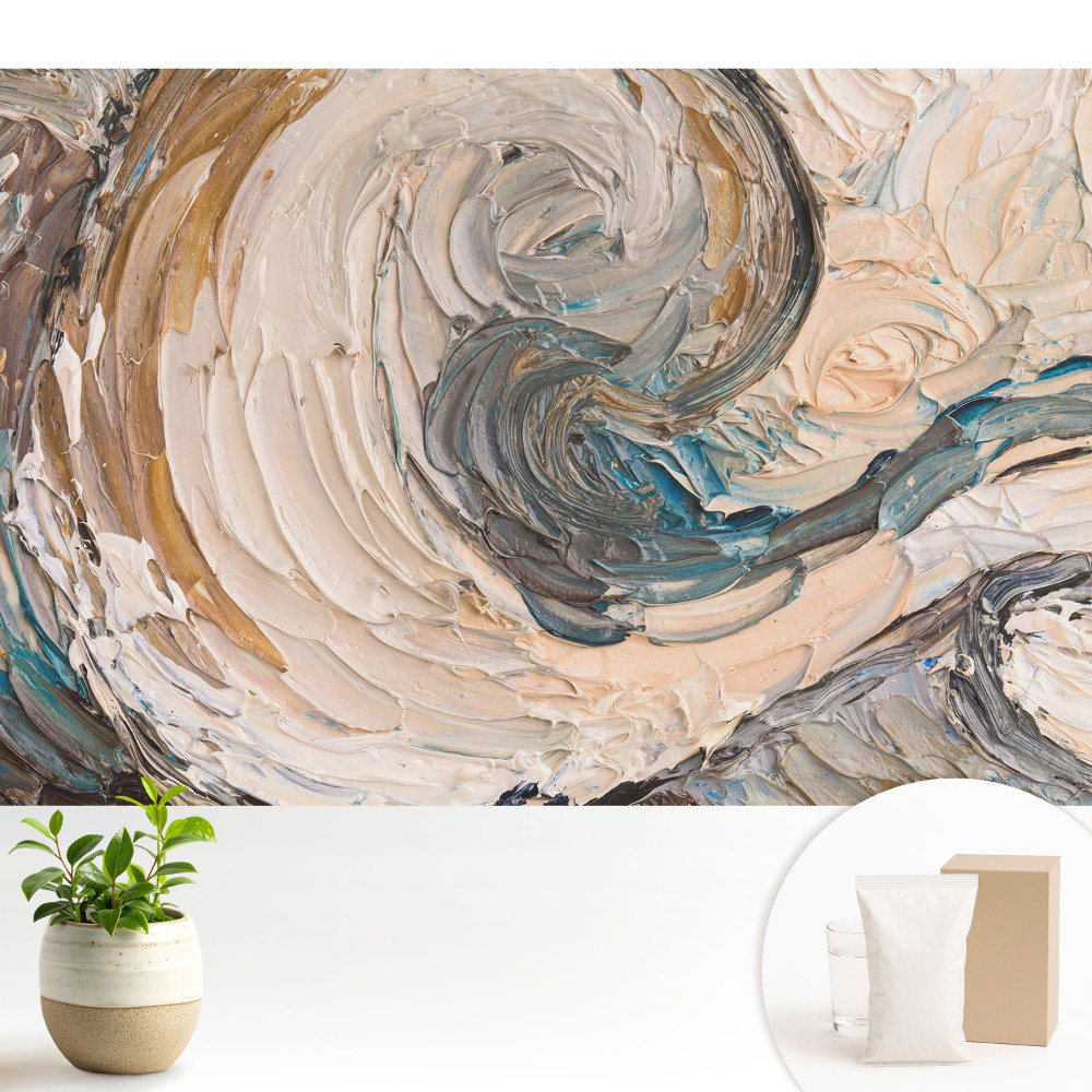 Samolepící tapeta s abstraktním motivem mozaiky barev a vírů