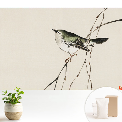 Samolepící tapeta Pták na větvi minimalismus harmonie.