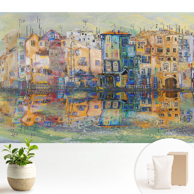 Tapeta do obyvaku Barevná krajina s odrazem ve vodě