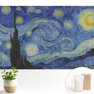 Tapeta na zeď s abstraktními hvězdami a vířícími mraky