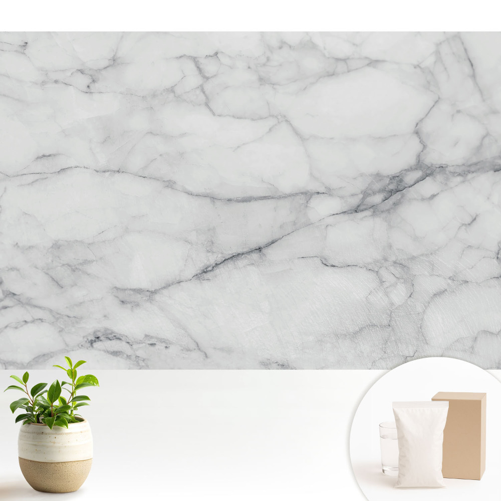 Tapeta s klasickým mramorovým vzorem v odstínech šedé