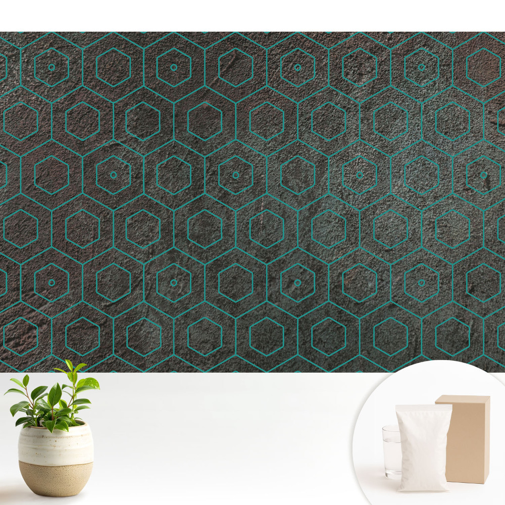 Tapeta se šestihrannými vzory v moderním stylu