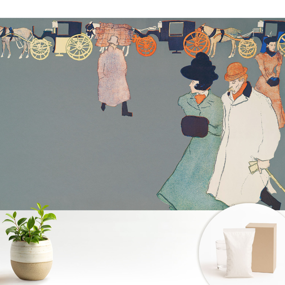 Samolepící tapeta v retro stylu s ilustrativním nostalgickým motivem