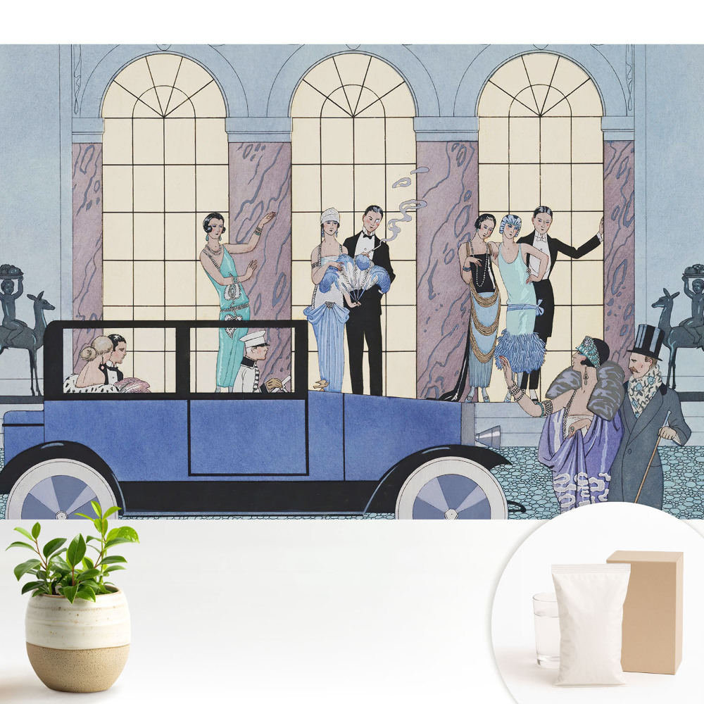 Tapeta na zeď se vzorem elegantních postav a motivy módy z 20. let