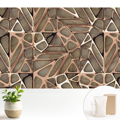 Tapeta na zeď s organickým dřevěným vzorem