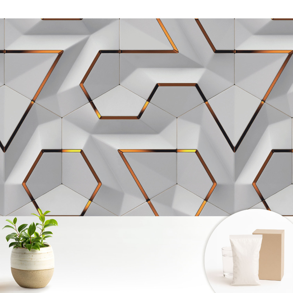 Tapeta na zeď s moderním geometrickým prostorovým vzorem