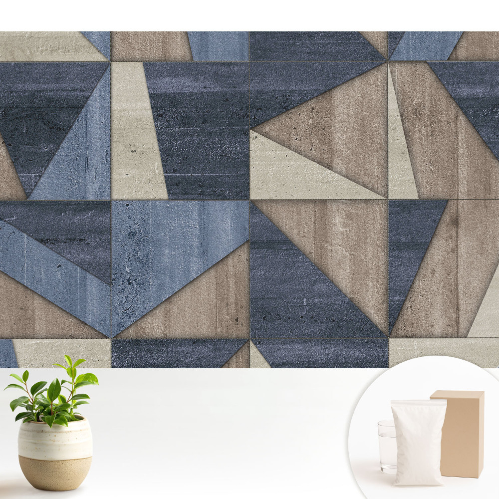 Tapeta na zeď Geometrická mozaika v zemitých tónech