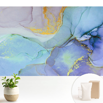 Tapeta s barevnými akvarelovými abstraktními skvrnami