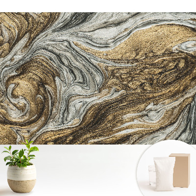 Tapeta do obyvaku Abstraktní víry a vlny v teplých odstínech