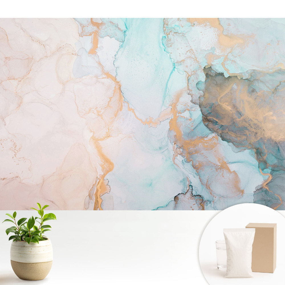 Tapeta Barvy oblohy a země v fluidní abstrakci