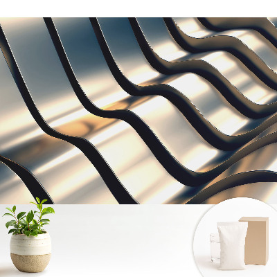 Samolepící tapeta Vlny kovu v moderním stylu