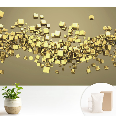 Tapeta s motivem žlutých kostek v dynamické kompozici