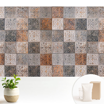 Tapeta do obýváku s klasickými dlaždicovými ornamenty