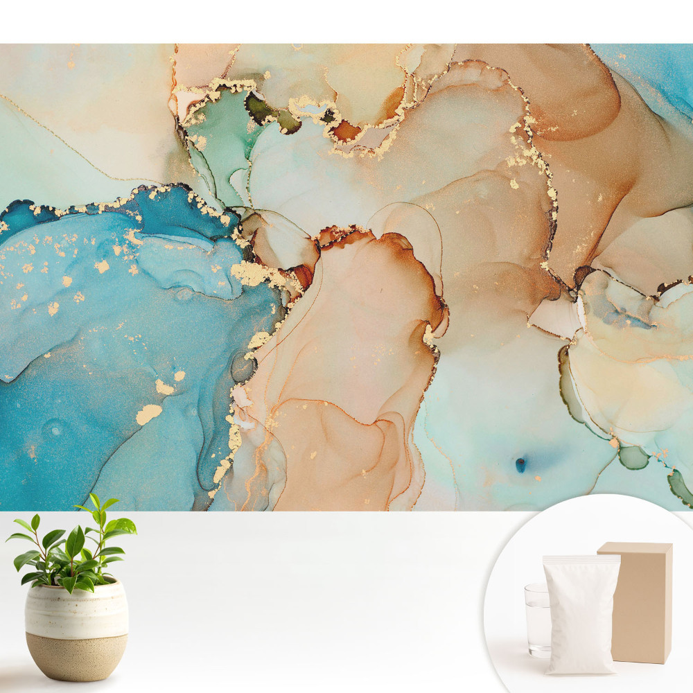 Tapeta na zeď s harmonickým abstraktním barevným motivem