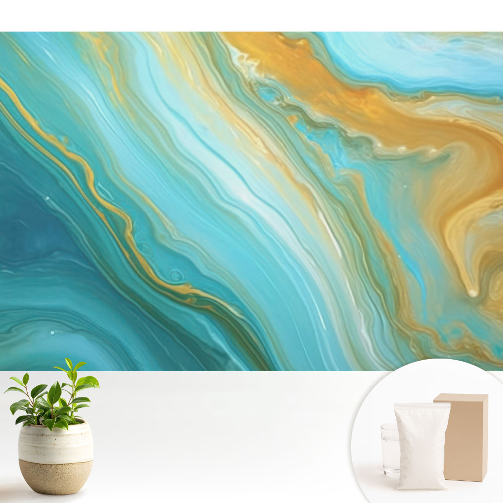 Samolepící tapeta s abstraktním motivem vln barev