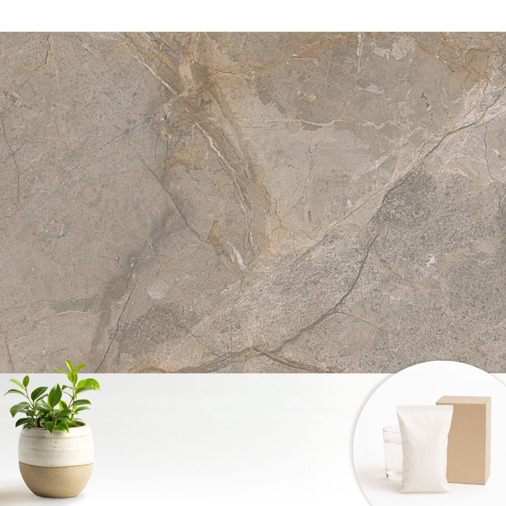 Tapeta do obývacího pokoje s motivem kamene v béžových a šedých tóních