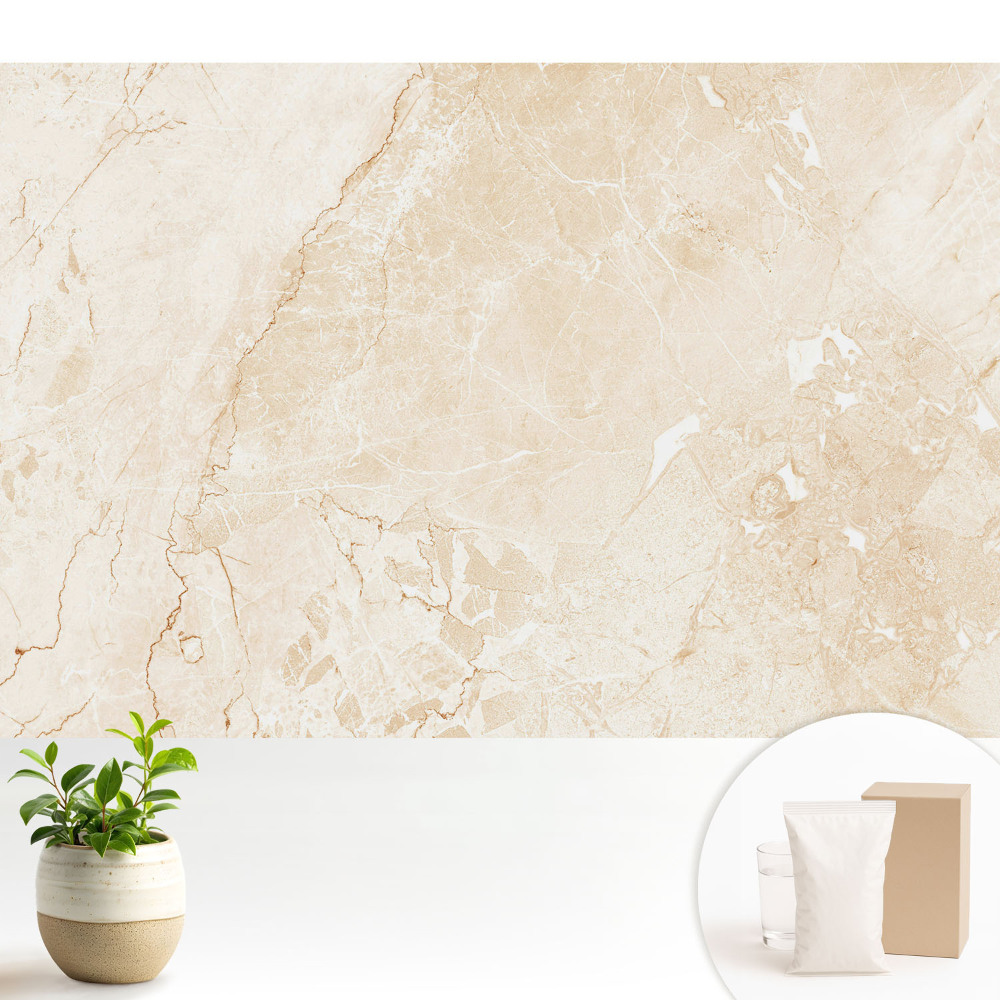 Tapeta na zeď v elegantním béžovém mramorovém motivu