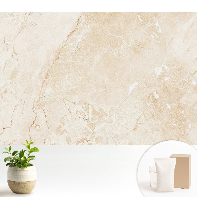 Tapeta na zeď v elegantním béžovém mramorovém motivu
