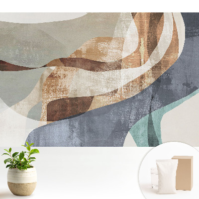 Samolepící tapeta Barevné, vlnité abstraktní tvary