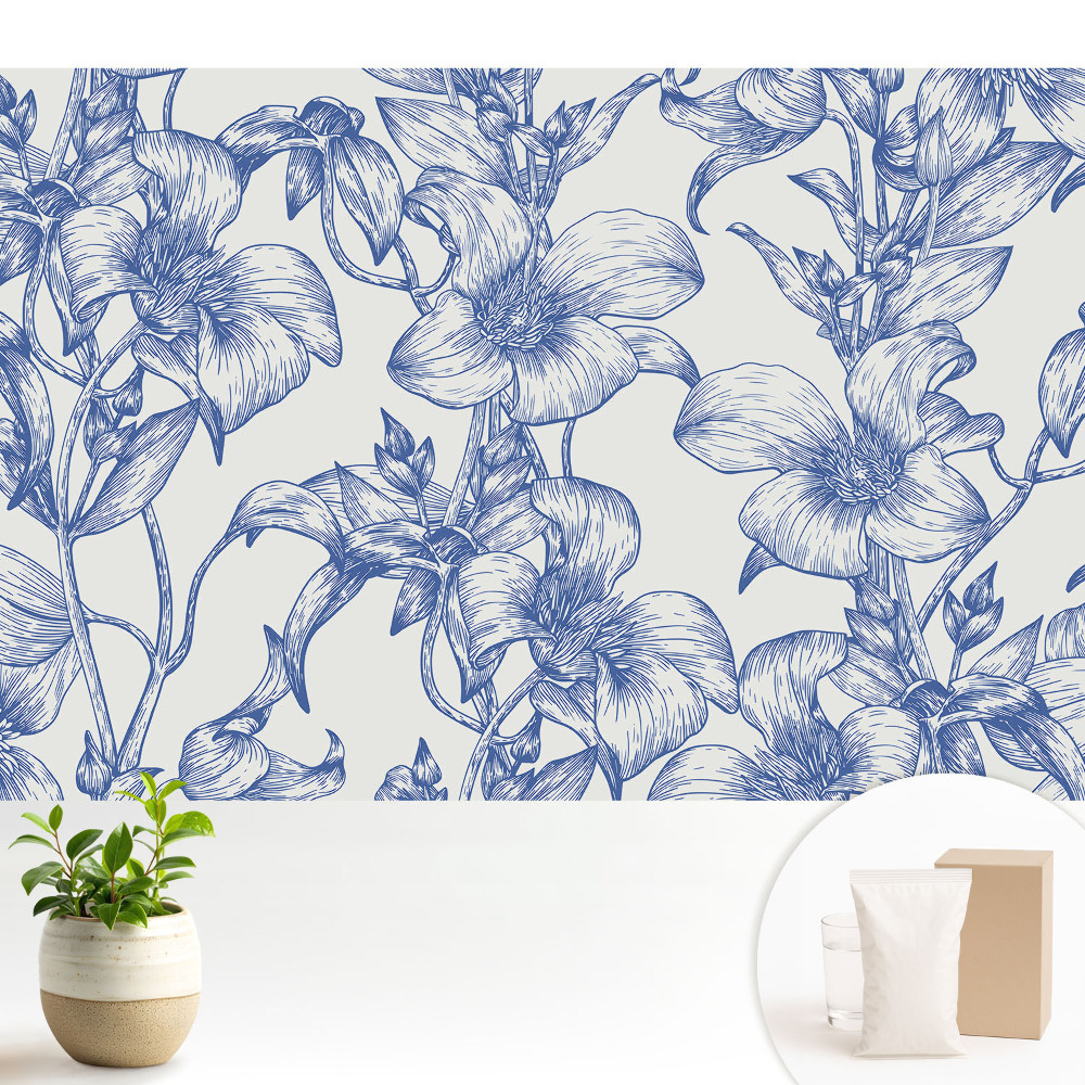 Samolepící tapeta s elegantním klasickým květinovým vzorem