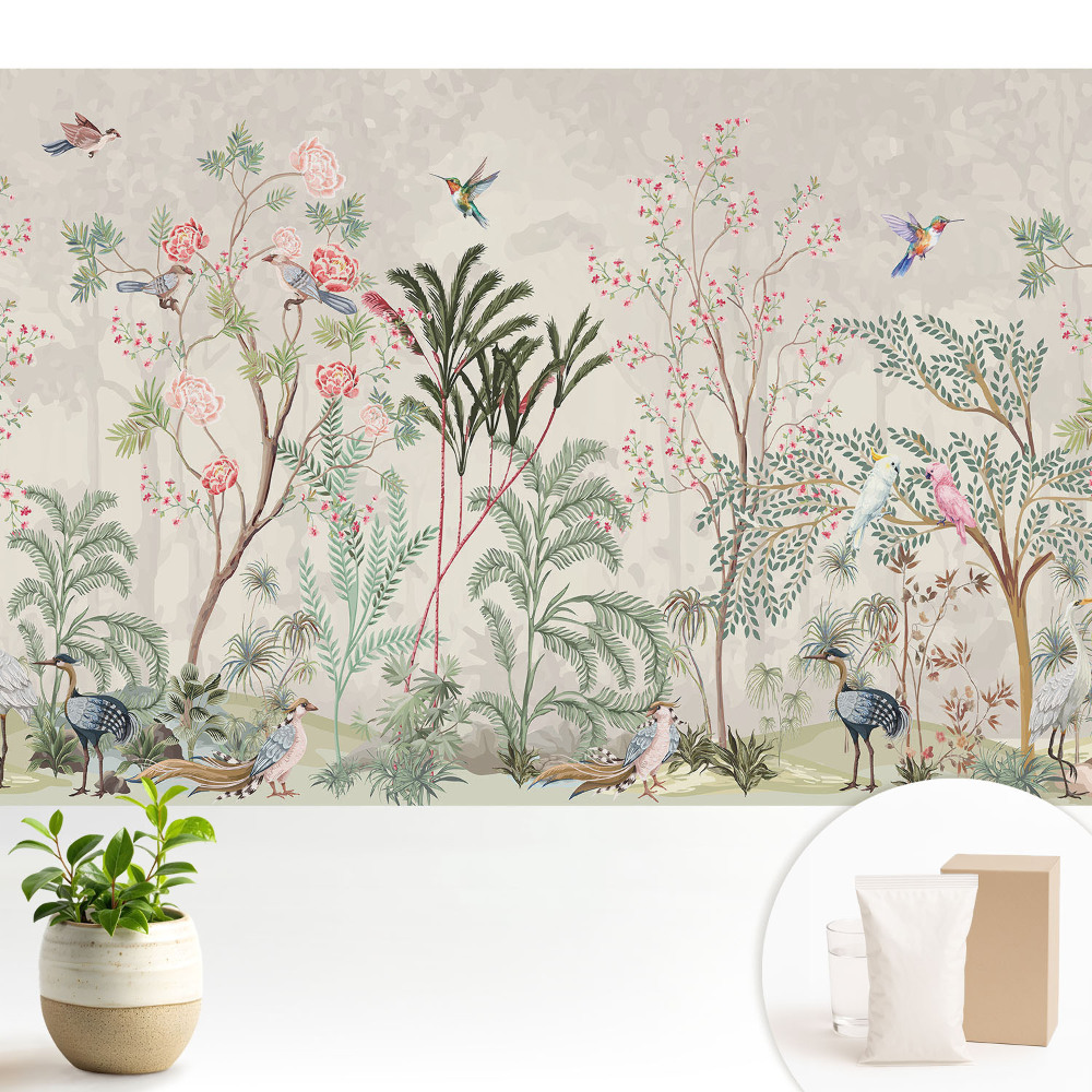 Tapeta "Klasický romantismus v exotické zahradě"