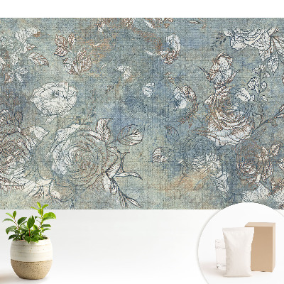 Tapeta do obyvaku Rustikální květinový vzor