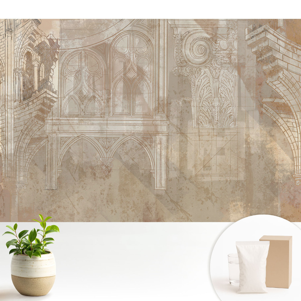 Samolepící tapeta Architektonické detaily v klasické kompozici