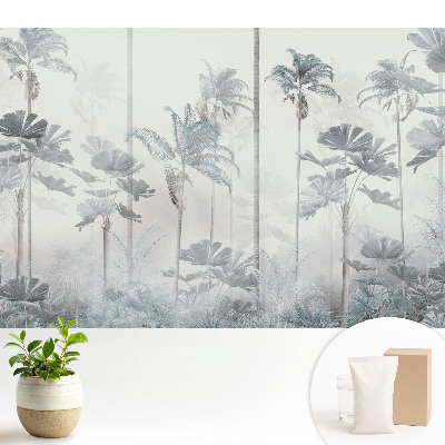 Tapeta s motivem exotických palm v jemné mlze