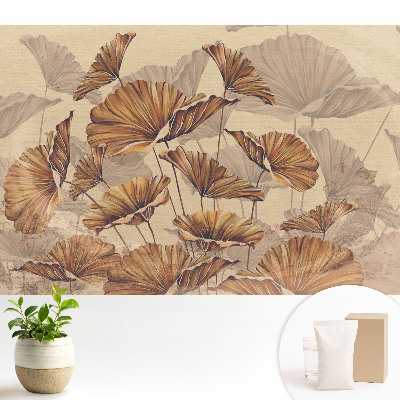 Tapeta na zeď Rustikální listí v teplých barvách