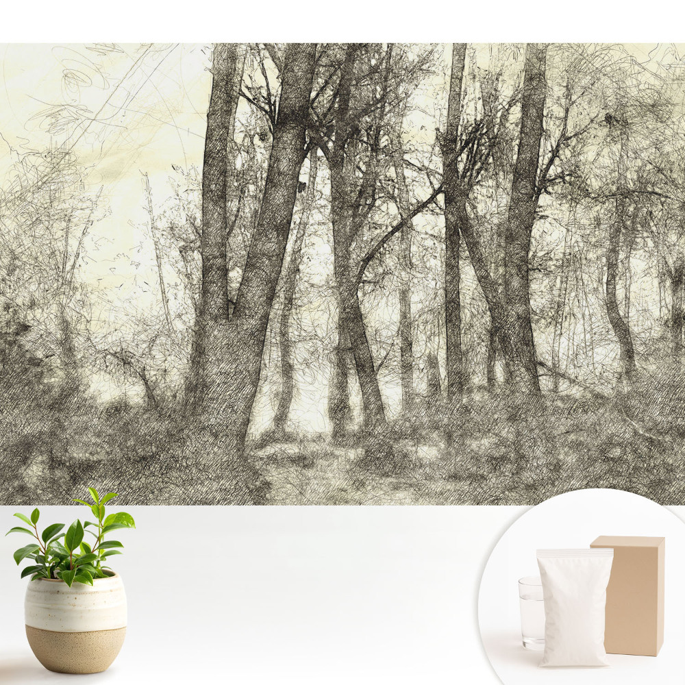 Tapeta na zeď s motivem atmosférické lesní krajiny