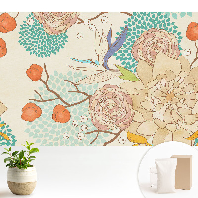 Samolepící tapeta s abstraktním rostlinným motivem evokujícím svěžest a útulnost