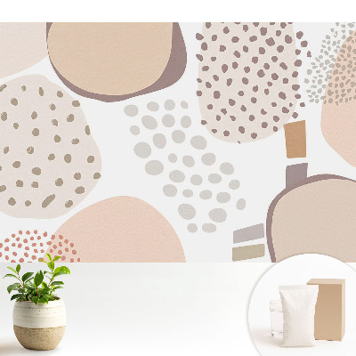Tapeta s abstraktním vzorem béžových ovocných teček