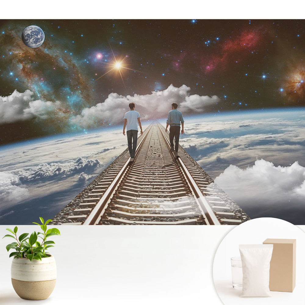 Samolepící tapeta Kosmická cesta představivosti