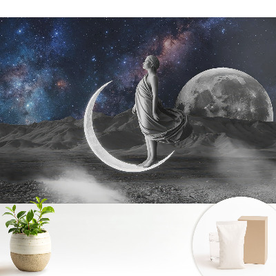 Samolepící tapeta Kosmická elegance mystické ženy měsíc