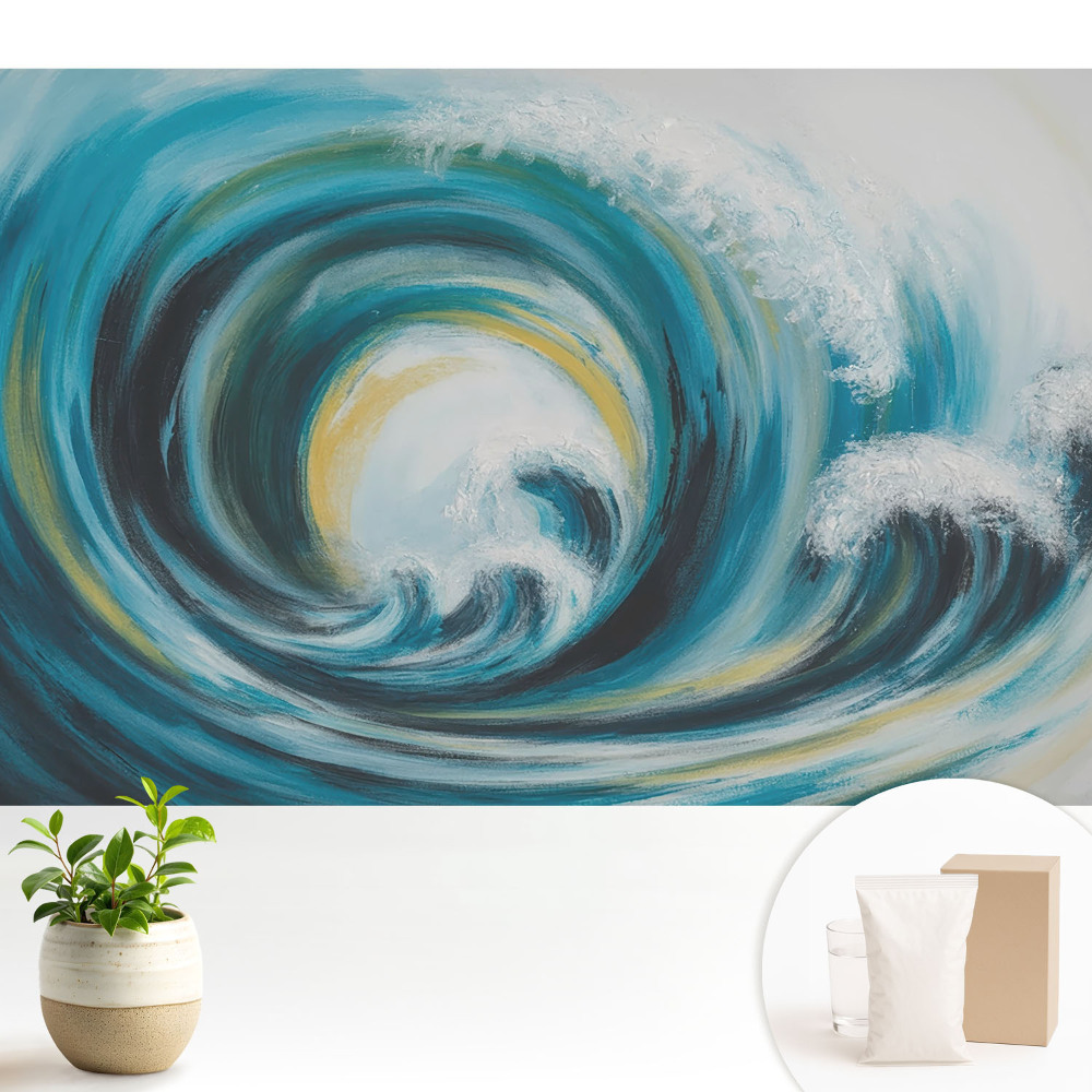 Tapeta s dynamickým vlnovým abstraktním motivem