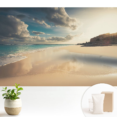 Samolepící tapeta s motivem pláže a oceánu při západu slunce