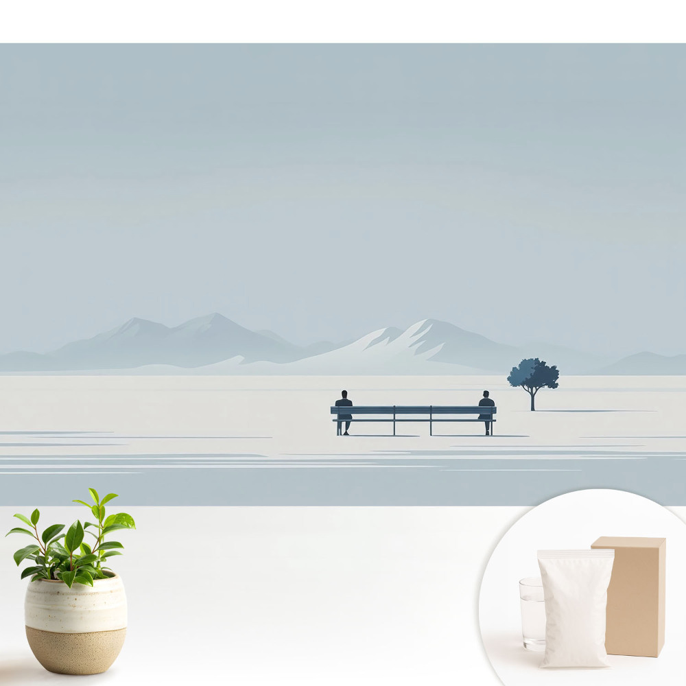 Tapeta „Mír na lavičce pod stromem"