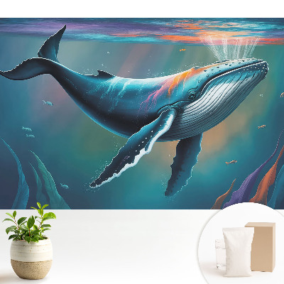 Samolepící tapeta Velryba v barvách oceánu