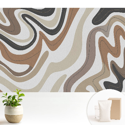 Tapeta Abstraktní linie v zemních tónech