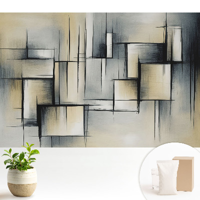 Tapeta Moderní geometrie v odstínech šedé