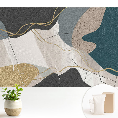 Tapeta do obyvaku Abstraktní geometrický vzor v tlumených barvách