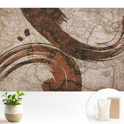 Tapeta na zeď Stará mapa s abstraktními akcenty
